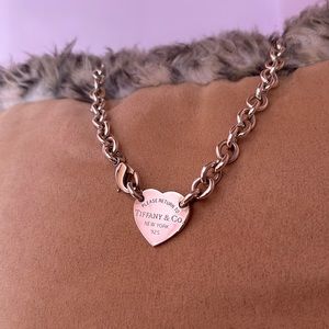 Tiffany & Co. Heart Tag Chain Link Choker